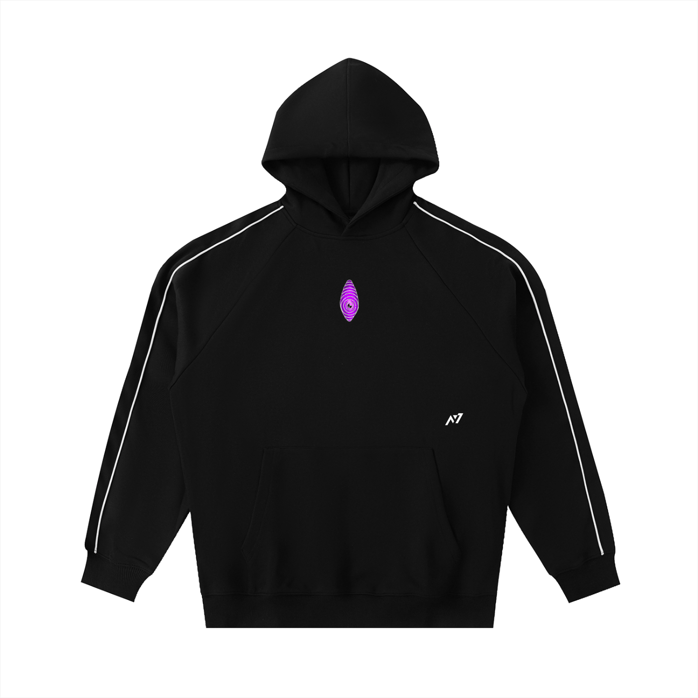 Evil Eye Striped Hoodie - AY - Line Anime