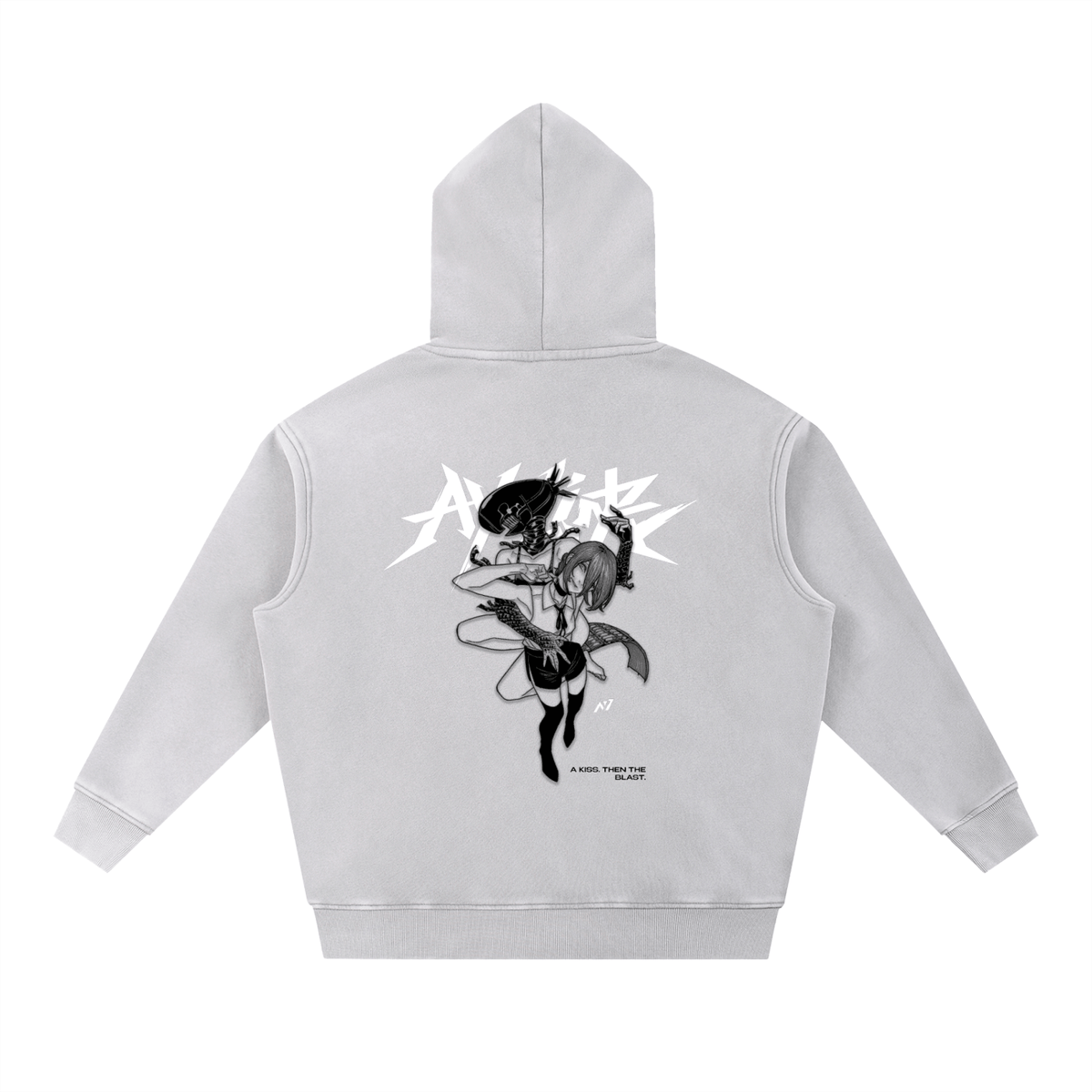 Blowback Washed Streetwear Hoodie - AY - Line Anime