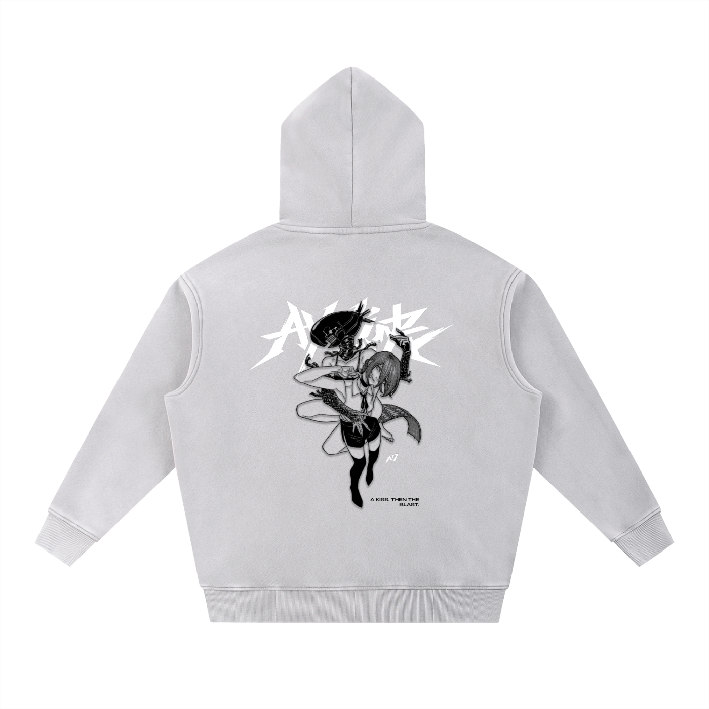 Blowback Washed Streetwear Hoodie - AY - Line Anime