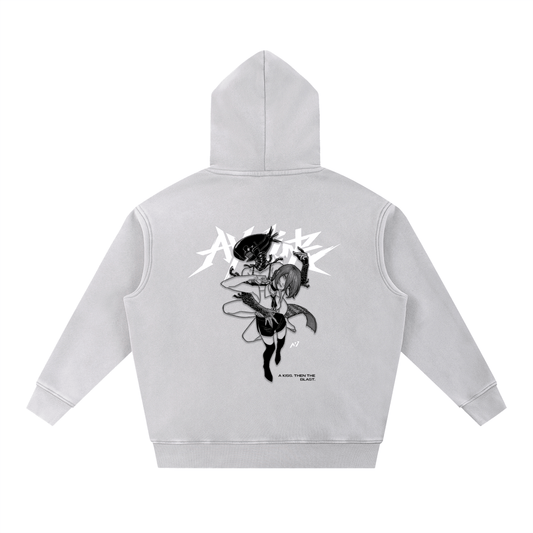 Blowback Washed Streetwear Hoodie - AY - Line Anime