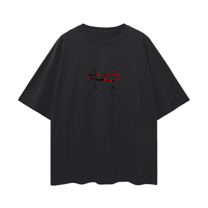 Crimson Flow Graffiti Streetwear Shirt - AY - Line Anime