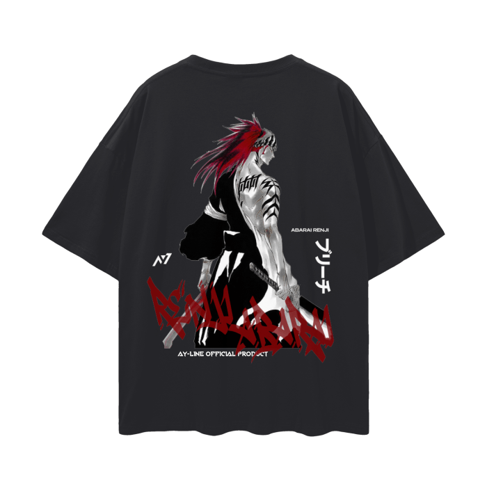 Renji Abarai Streetwear Shirt Black - AY - Line Anime