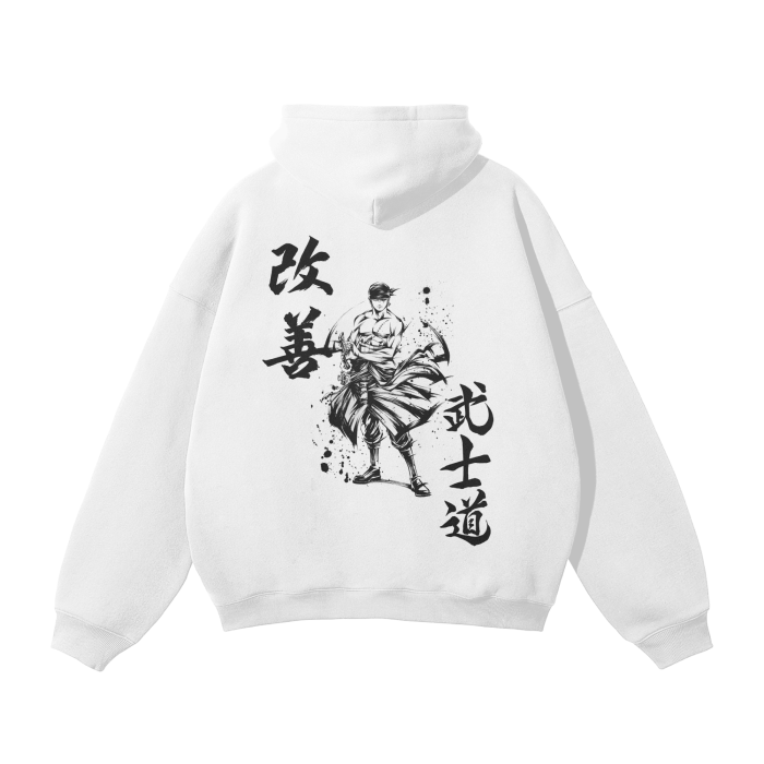Pirate Hunter Graffiti Streetwear Hoodie White - AY - Line Anime