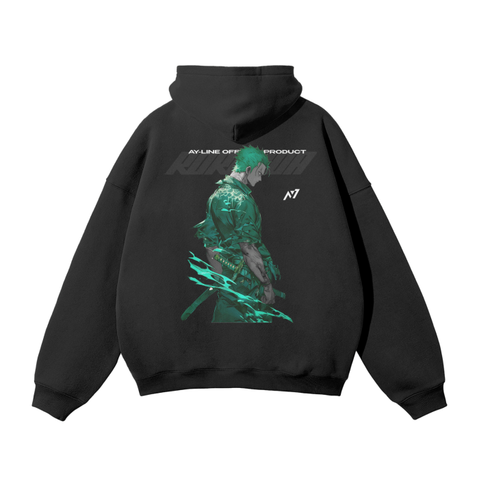Pirate HunterY2K Streetwear Hoodie Black - AY - Line Anime