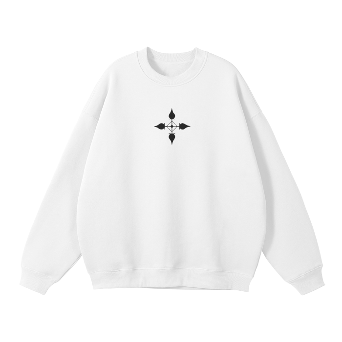 Dark Charisma Fish Streetwear Sweatshirt White - AY - Line Anime