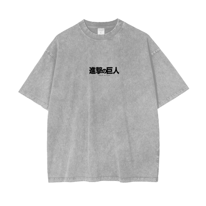 Wings of Destruction Streetwear Shirt Washed - AY - Line Anime