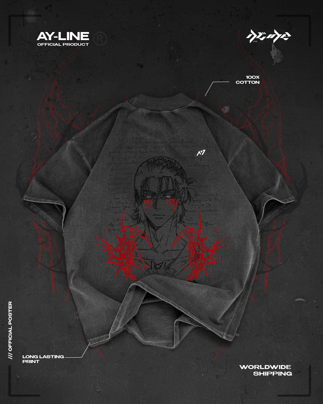 The Unforgiven Path Streetwear Shirt Grey - AY - Line Anime