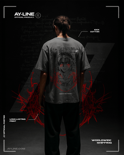 The Unforgiven Path Grey Streetwear Shirt - AY - Line Anime