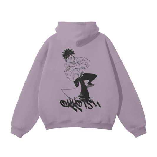 Cursed Companion Graffiti Streetwear Hoodie Purple - AY - Line Anime