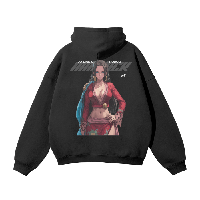 Serpent Empress Y2K Streetwear Hoodie Black - AY - Line Anime