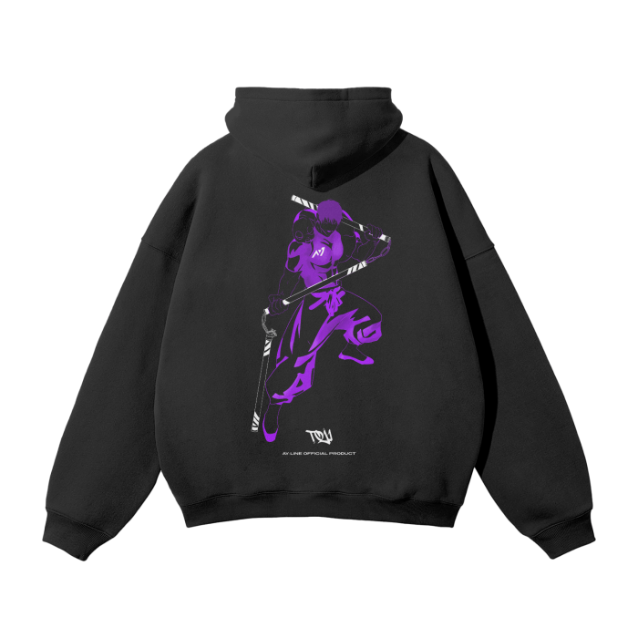 Sorcerer Killer Neon Streetwear Hoodie Black - AY - Line Anime