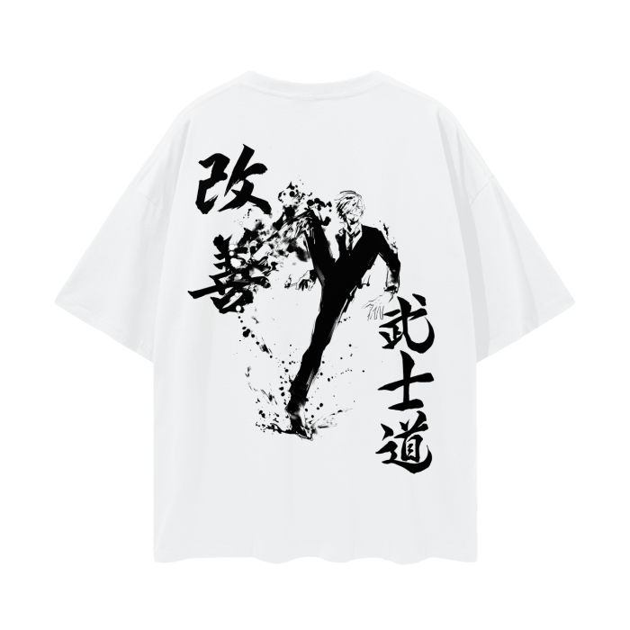 Black Leg Graffiti Streetwear Shirt White - AY - Line Anime