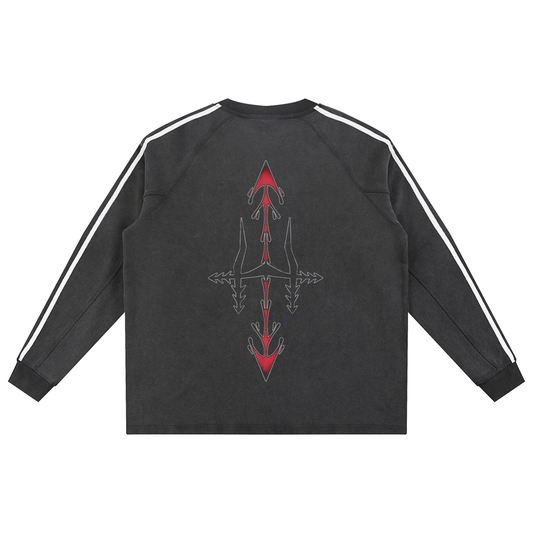 Blood Rite Striped Sweatshirt - AY - Line Anime