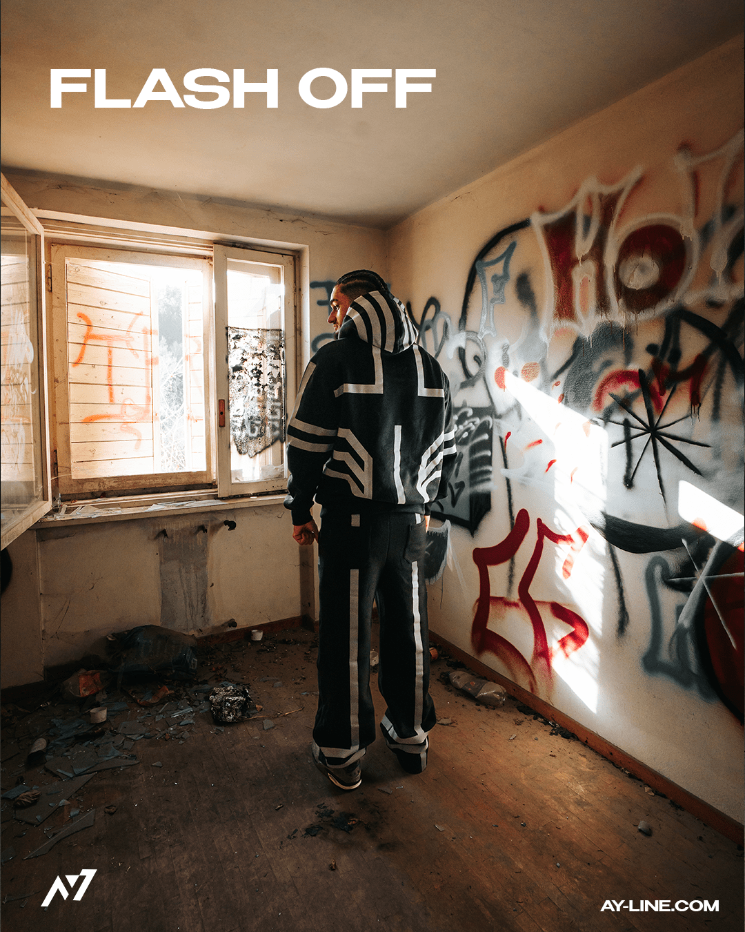 3rd Upper Moon Streetwear Reflective Hoodie - AY - Line Anime