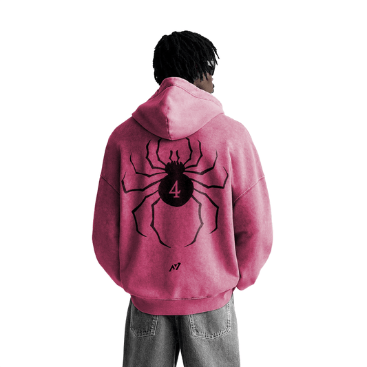 Phantom Jester Streetwear Hoodie Pink Washed - AY - Line Anime
