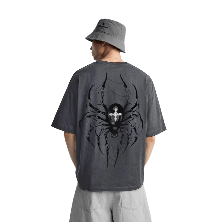 Dark Charisma Spider Streetwear Shirt Grey Heavy Weight
