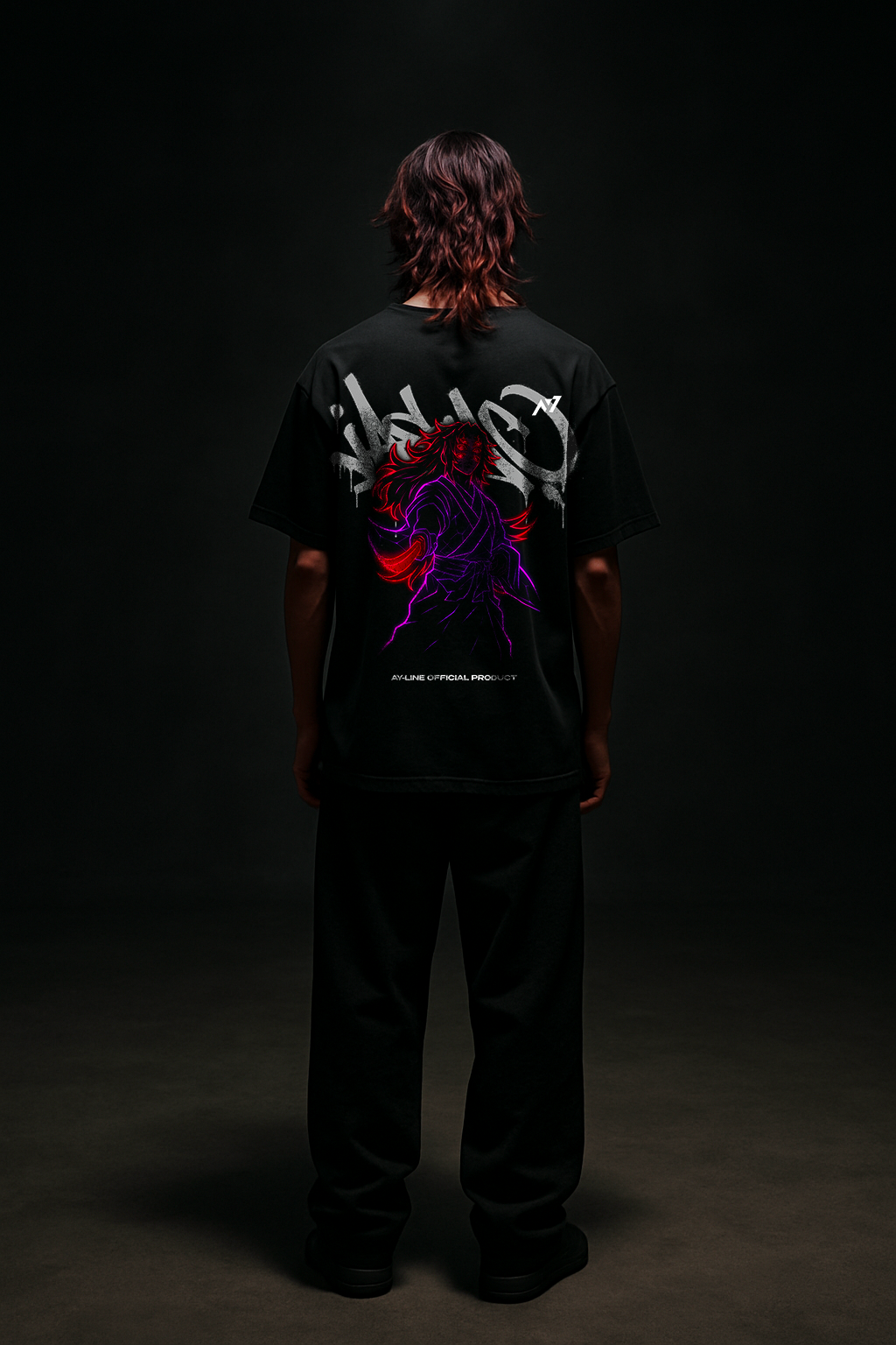 Camicia da streetwear a mezzaluna scura