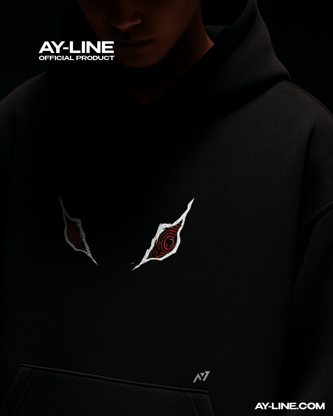 Red Eyes Streetwear Hoodie - AY - Line Anime