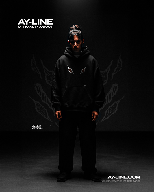 Red Eyes Streetwear Hoodie - AY - Line Anime