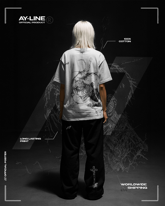 The Broken Form Streetwear Shirt Grey&White - AY - Line Anime