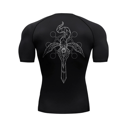 Wheel of Destruction Sword Compression Shirt - AY - Line Anime