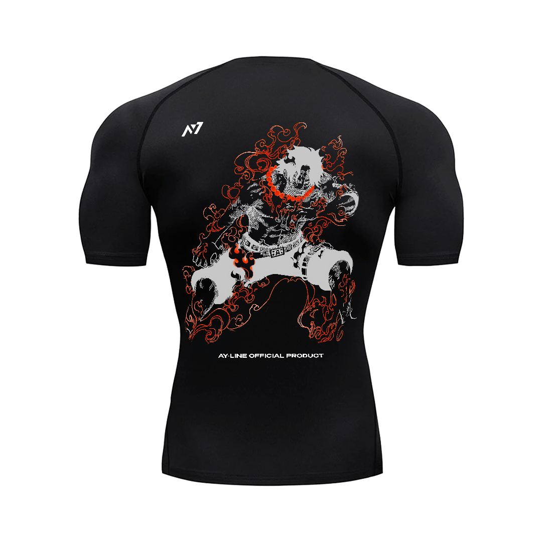 Flame Rogue Compression Shirt Black - AY - Line Anime