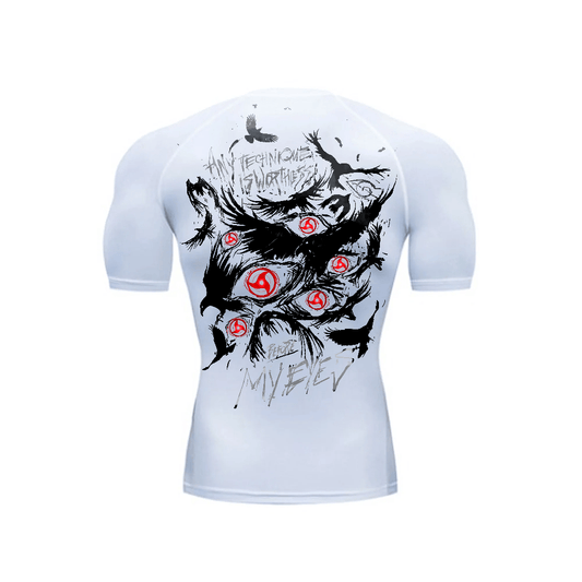 Dark Raven 2.0 Compression Shirt White - AY - Line Anime