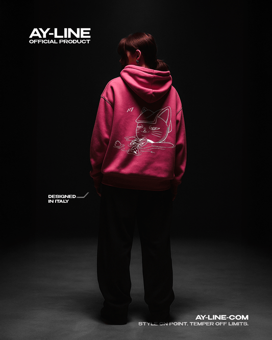 Psychic Cat Streetwear Oversized Hoodie - AY - Line Anime