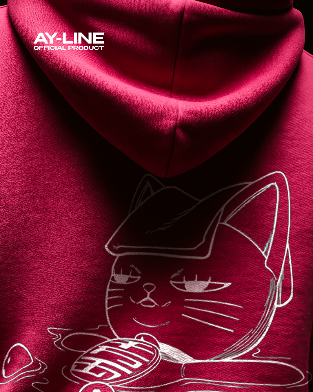 Psychic Cat Streetwear Oversized Hoodie - AY - Line Anime
