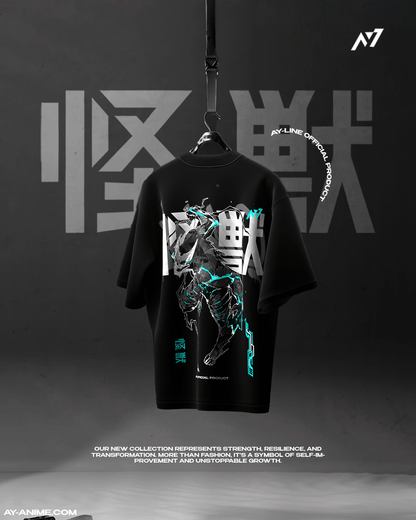 Kaiju Surge Streetwear Shirt Black - AY - Line Anime