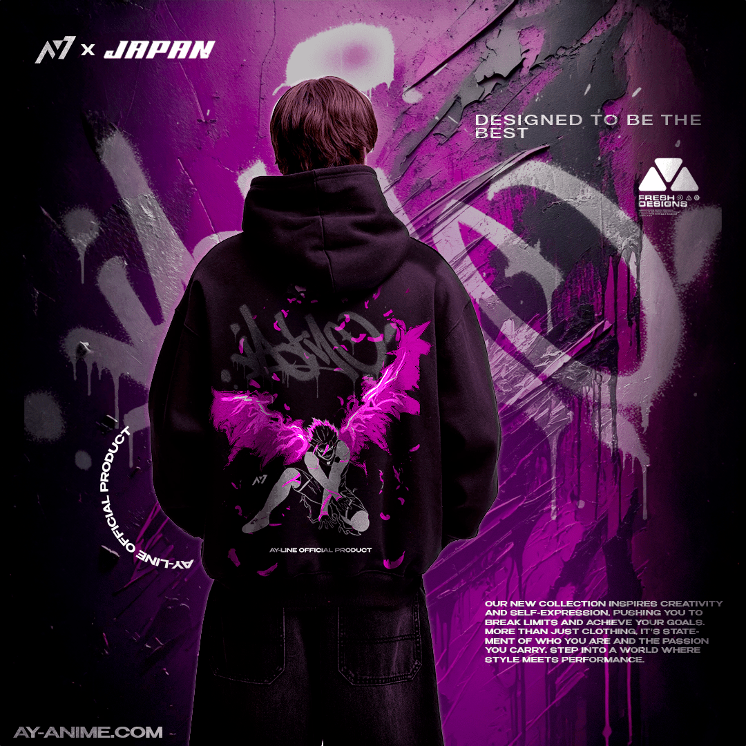 The Unpredictable One Streetwear Hoodie Black - AY - Line Anime