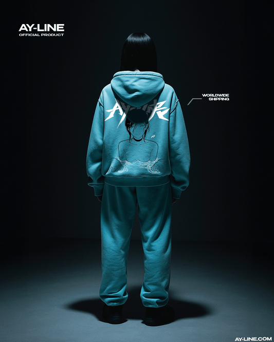 Depth Washed Streetwear Hoodie - AY - Line Anime