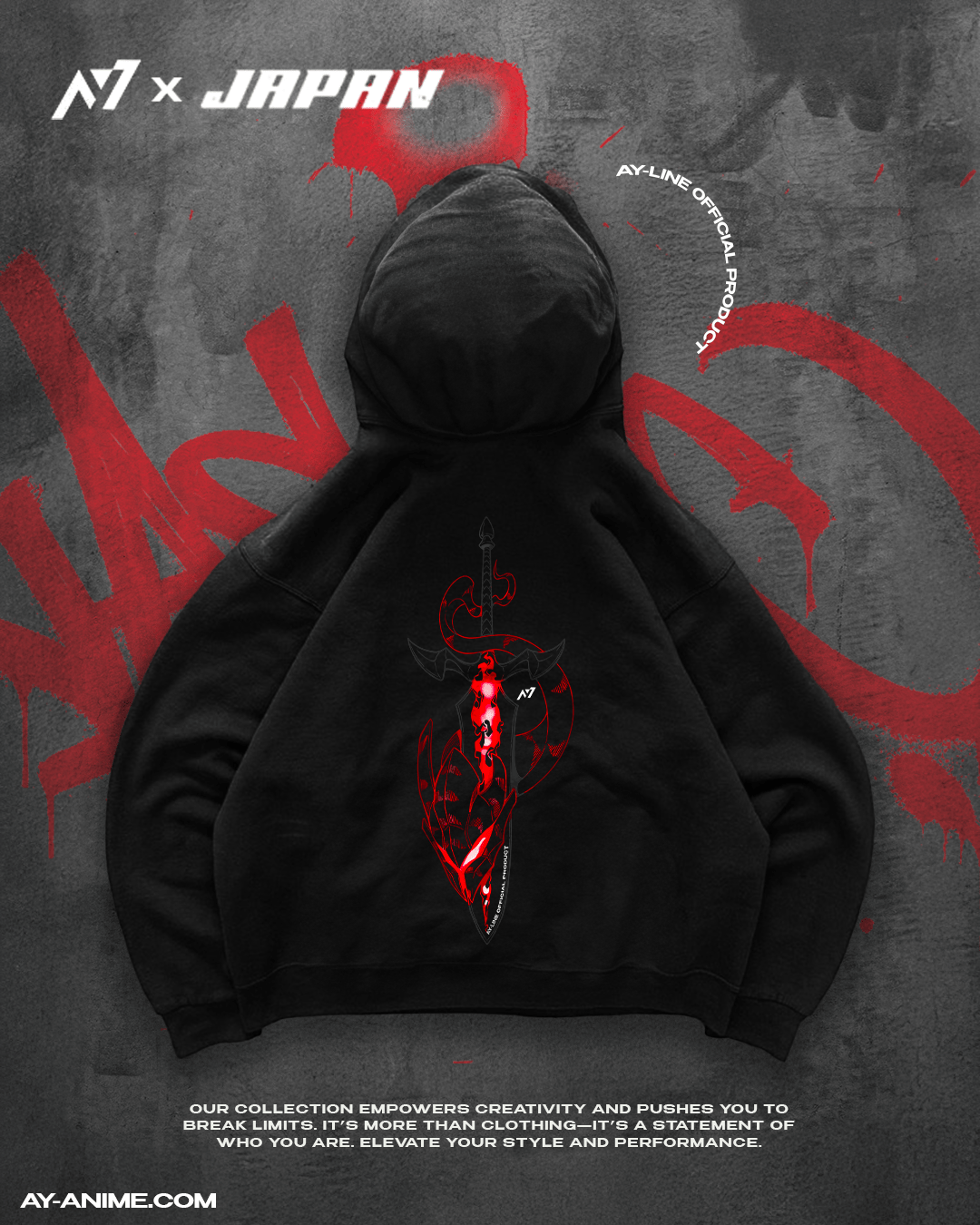 Demonic Blade Streetwear Hoodie - AY - Line Anime