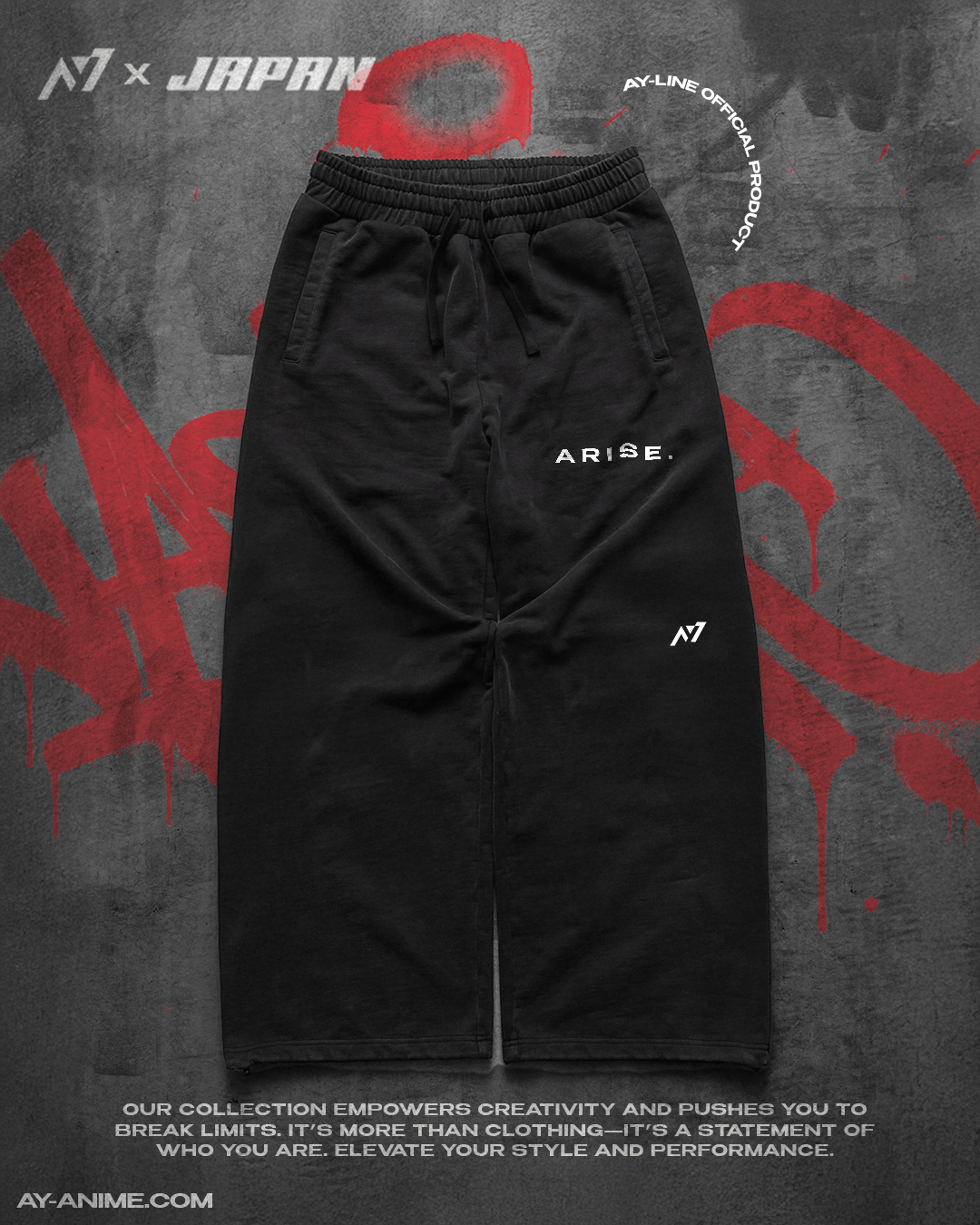 Demonic Blade Streetwear Washed Baggy Joggers - AY - Line Anime