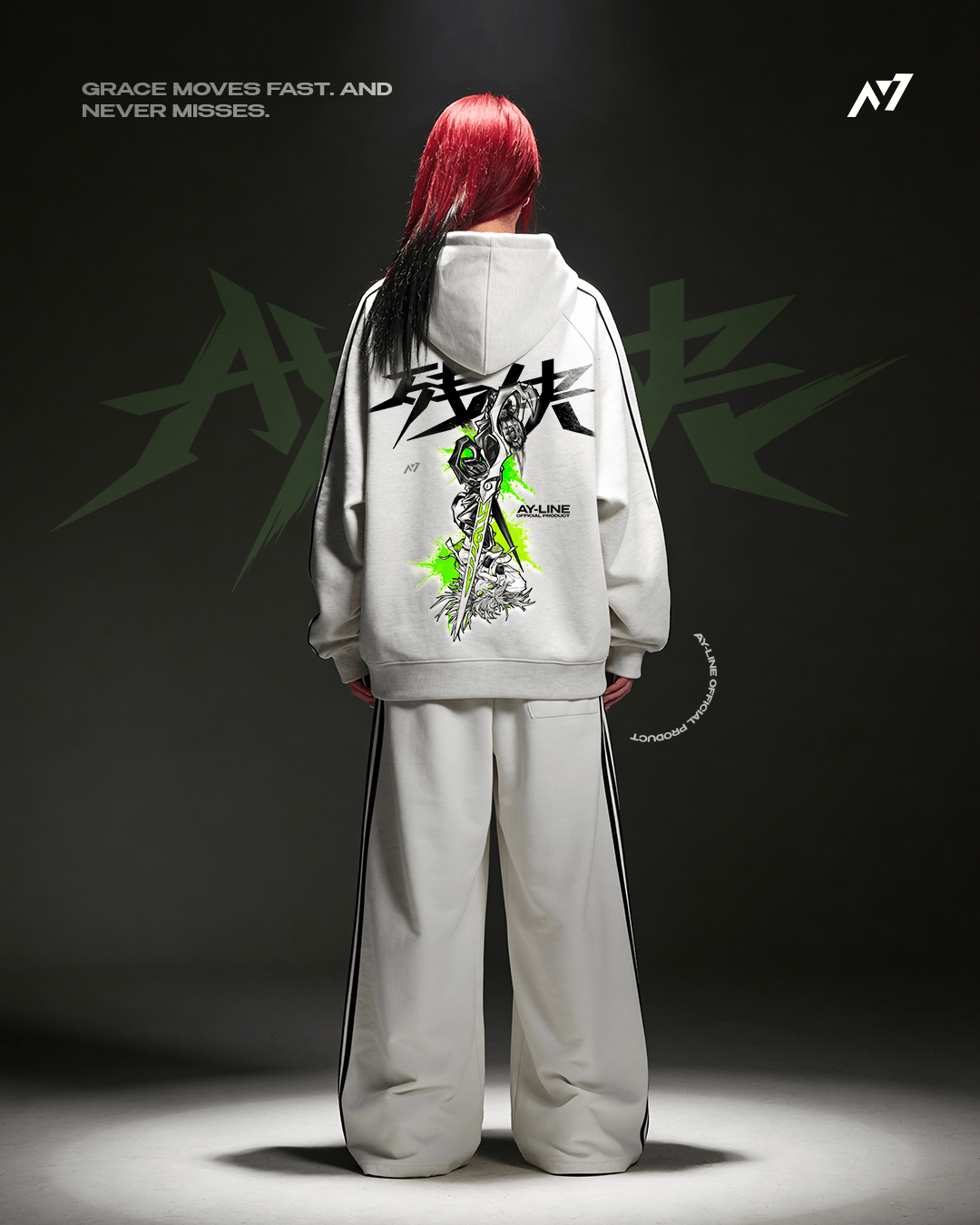 Neon Remorse Striped Hoodie - AY - Line Anime