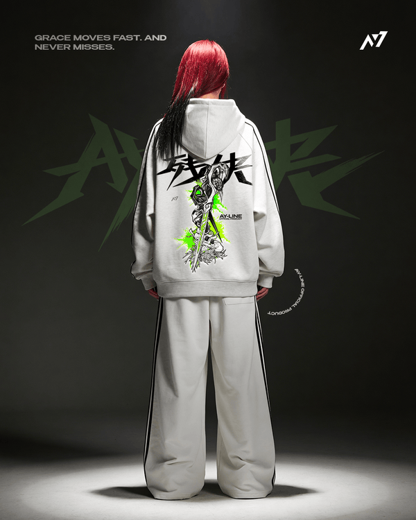 Neon Remorse Striped Hoodie - AY - Line Anime