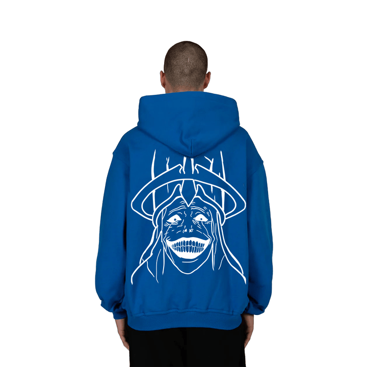 God Statue Streetwear Hoodie Blue