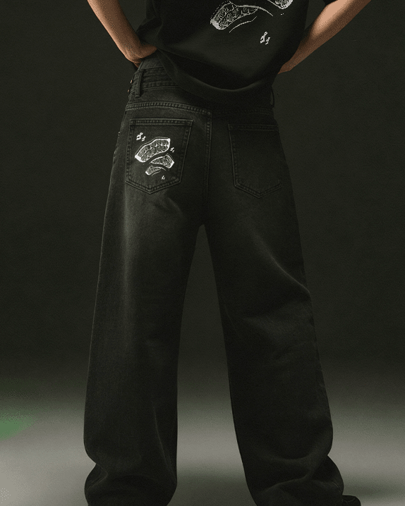 Steel Balll Denim Jeans - AY - Line Anime