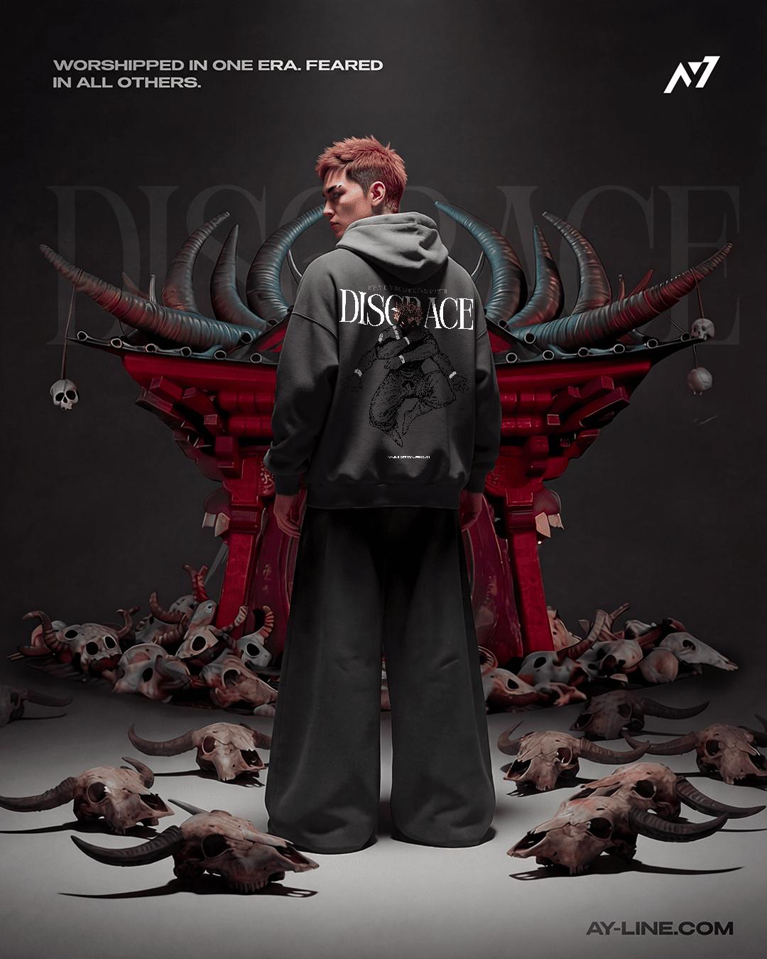 DISGRACE Streetwear Hoodie - AY - Line Anime