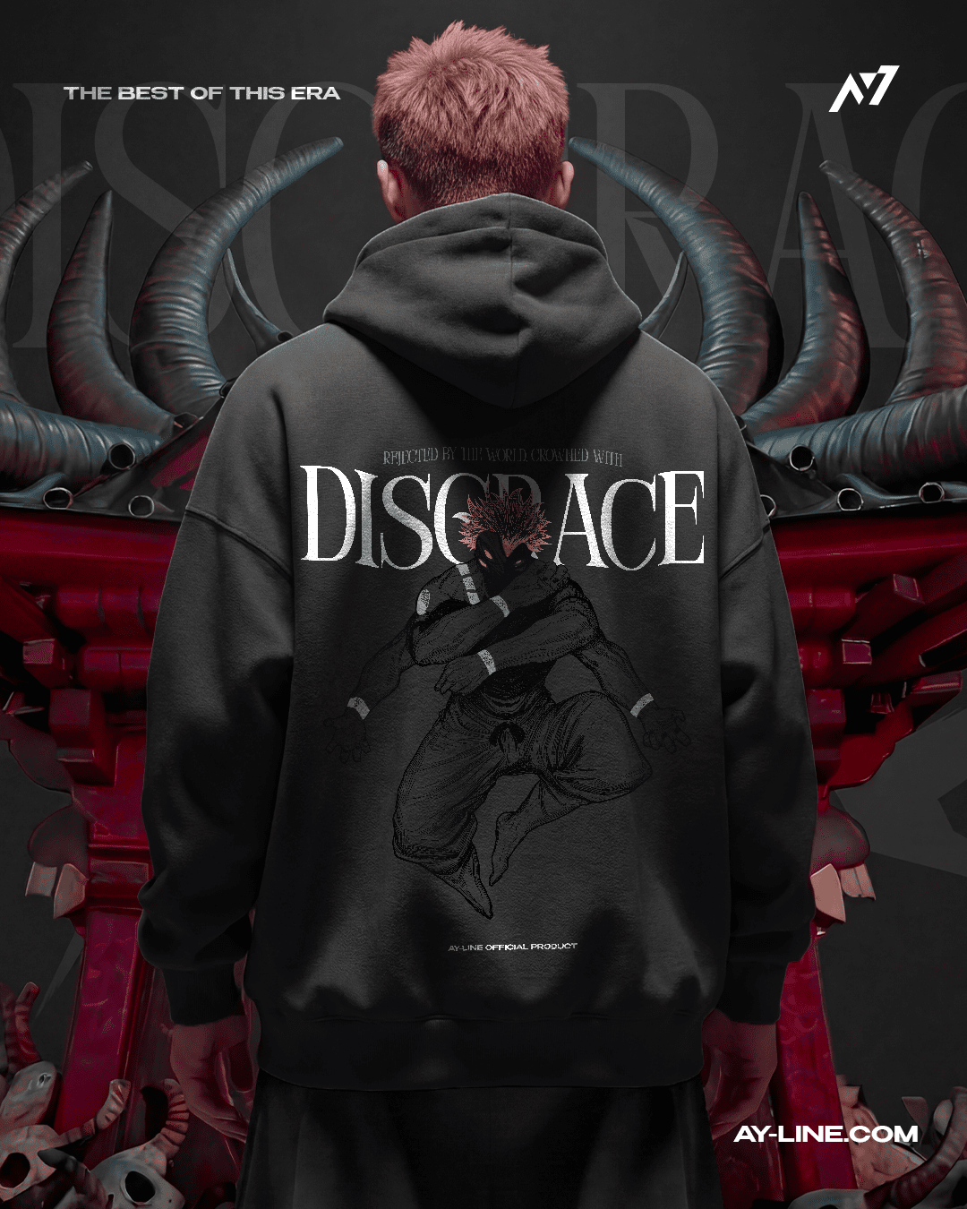 DISGRACE Streetwear Hoodie - AY - Line Anime
