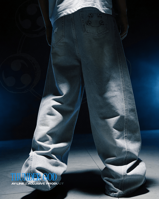Thunder God Barrel Leg Jeans - AY - Line Anime