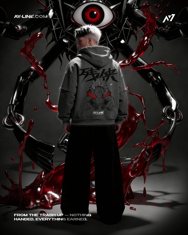 Scrap God Streetwear Ripped Hoodie