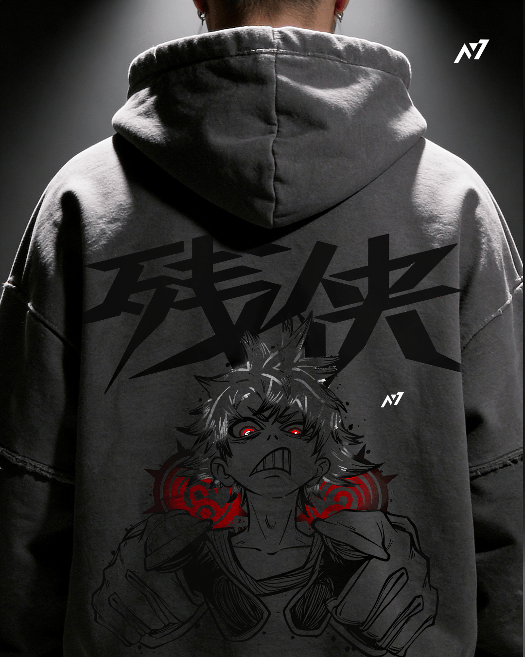 Scrap God Streetwear Ripped Hoodie - AY - Line Anime