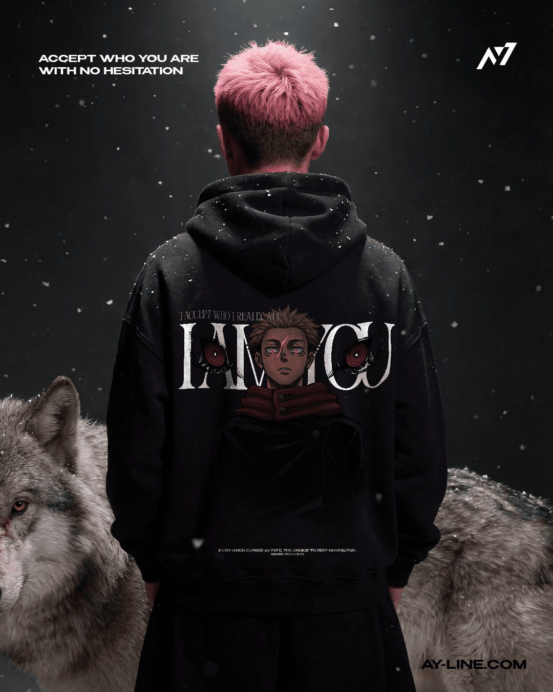 I AM YOU Streetwear Hoodie - AY - Line Anime