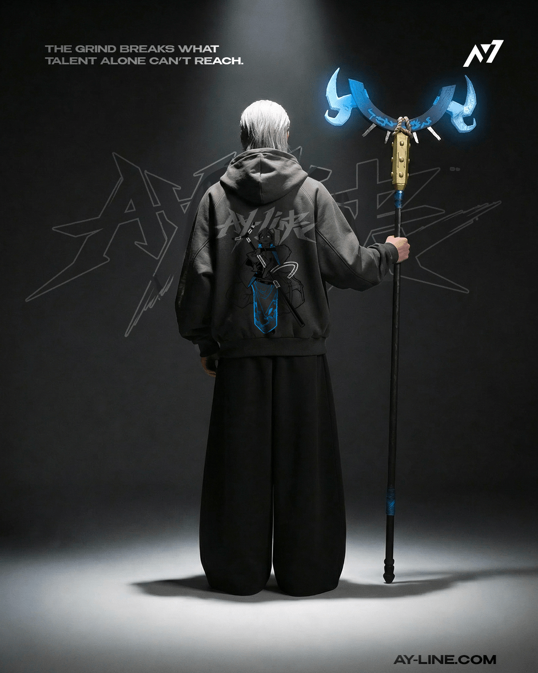 Azure Divider Streetwear Zip - Up Hoodie - AY - Line Anime