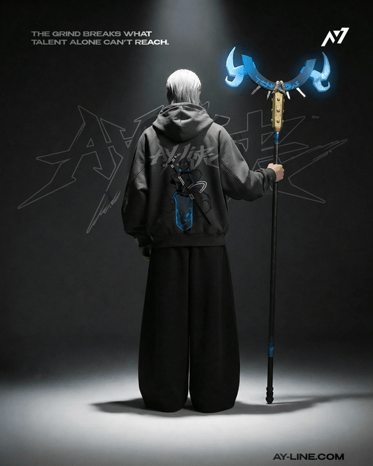 Azure Divider Streetwear Zip - Up Hoodie - AY - Line Anime